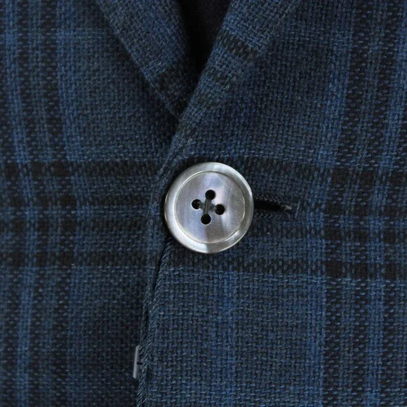 Cardinal of Canada NWT Wool Sport Coat Size 38S US In Blue & Black Plaid